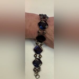 Antique art deco 1930s Carnelian cameo glass intaglios gold filled bracelet rare